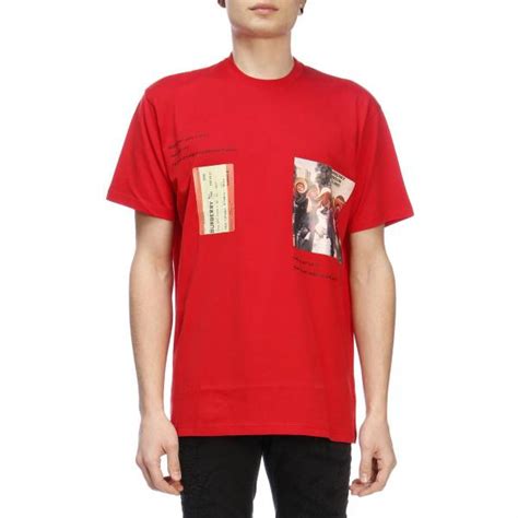 red burberry plague tshirt|burberry signatures for men.